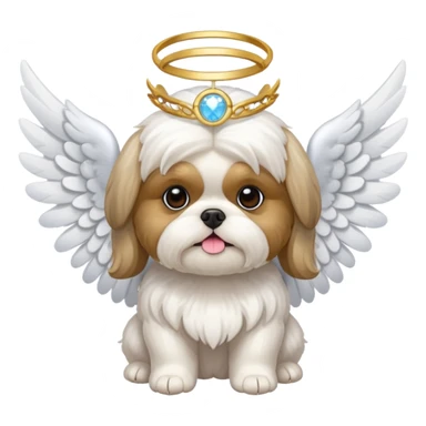 Shih tzu angel sticker
