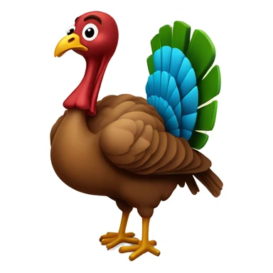 Christian turkey given thanks to God  with Bible in his hand sticker