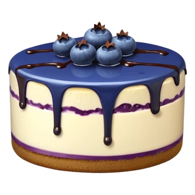 Blueberry cheesecake with drizzles of chocolate  sticker