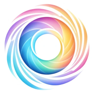 Soft radiant energy aura symbol with gentle light waves, minimalist floating essence, inspirational glow sticker