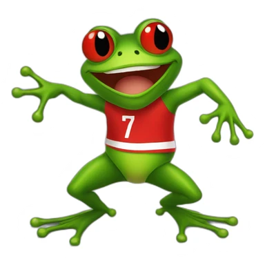 frog doing flamengo sticker