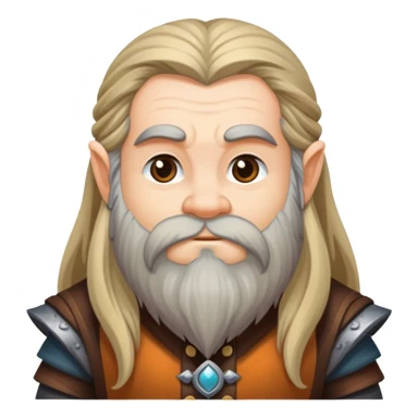 dwarf with long hair sticker
