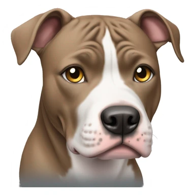 pitbull dog with light gray eyes sticker