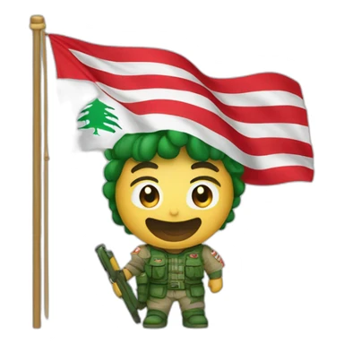 Un super-héros revêtu du drapeau libanais sticker