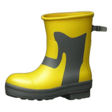 yellow rain boot sticker