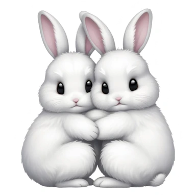 2 bunnies cuddling sticker