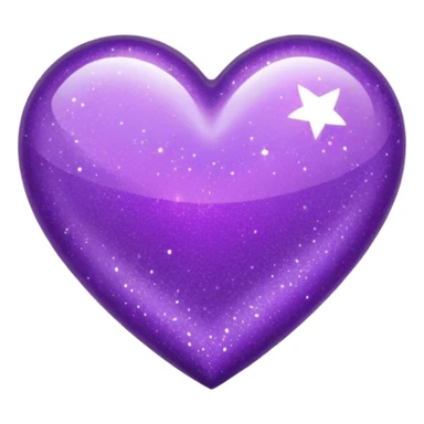 coração roxo com glitter sticker