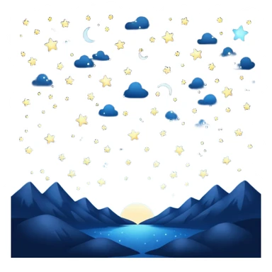 Best  night emoji  sticker