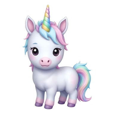 baby unicorn, chibi full body sticker