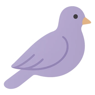 A dull purple Dove  sticker