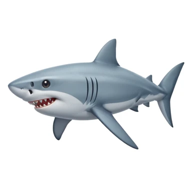 Front facing shark sticker