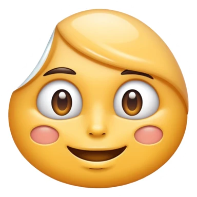 Glossy cream PVC sticker