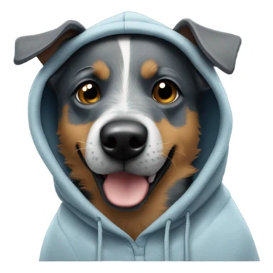 Blue heller in a hoodie sticker