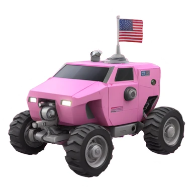 moon rover in strong pink color sticker