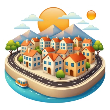 a small city, with it's calm transit sticker