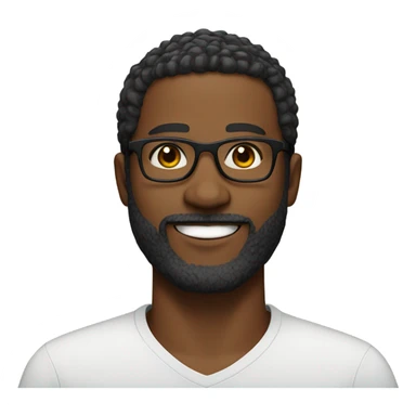 38 year old black man with glasses and beard sticker