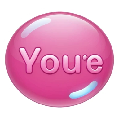 “You’re Done” in pink bubble letters  sticker