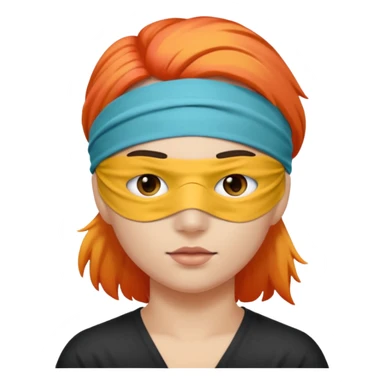 Blindfold person with different colors of hair. No trusting games with people blindfolded behind steering wheel sticker