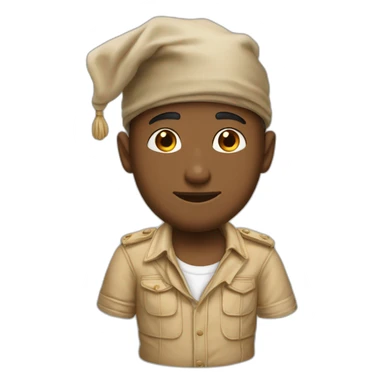 Maxime biaggie qui lève les bras et dit hassoul sticker