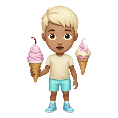 a boy with ice cream shorts and pit vipers sticker