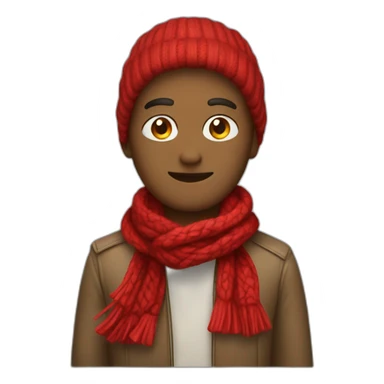 Red scarf  sticker
