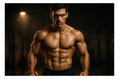 bodybuilding è lo sport simbolico della vemenza, forza, potenza, estetica, iperrealistico cinematografico 4k, l'uomo non farlo troppo tozzo, ma muscolo e slim sticker