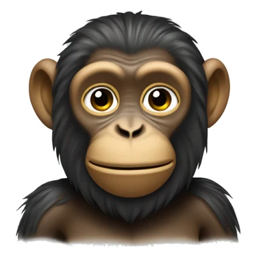 monkey with rasta hair sticker