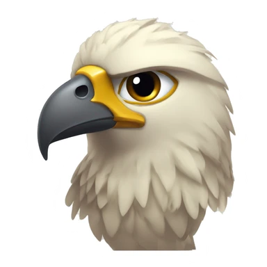 aguia com coração no olho sticker