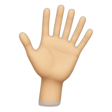 Hand flapping, just the hand, five fingers sticker