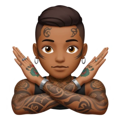 tattooed folk tattoo artist sticker