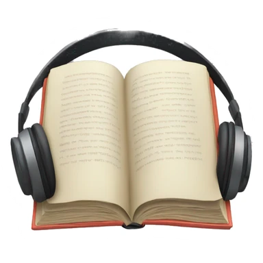 book and headphones sticker