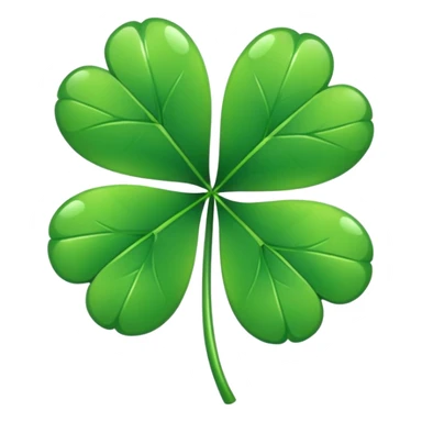 Lucky clover charm – green four-leaf clover.
 sticker