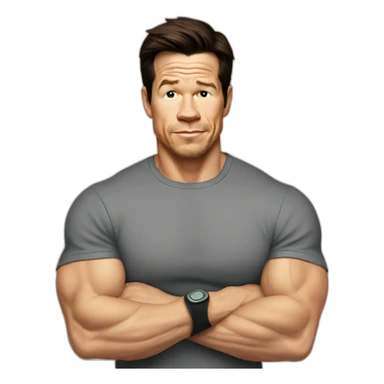 mark wahlberg cartoon wearing tee sticker