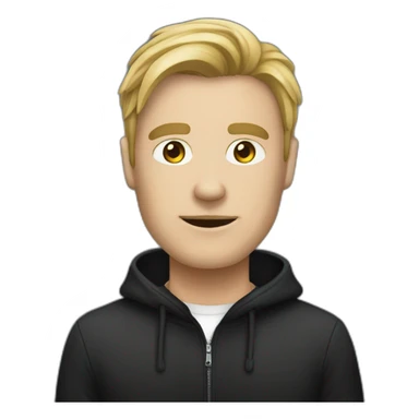 a white hacker using a computer to hack someone wearing black clothes sticker