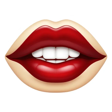 dark red lips sticker