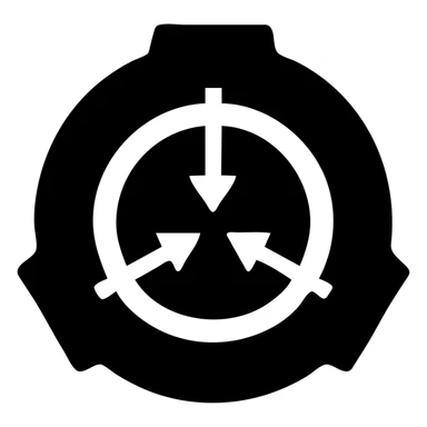 SCP Foundation logo, solid black, no gradients, simple icon, no text sticker