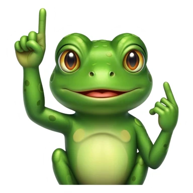 Frog holding up middle finger  sticker