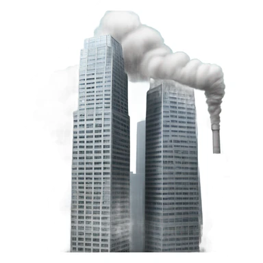 two sky scrapers smoking  sticker