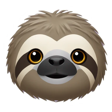 Sloth with a short black mustache on his lip  sticker