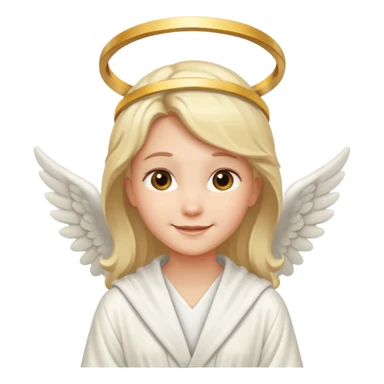 smiling angel with halo sticker