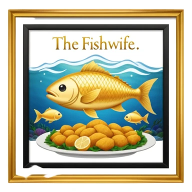 Create a logo using this image.  The wording should read: The Fishwife Founder Feast  sticker