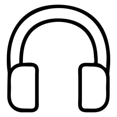 outlined headphones icon sticker