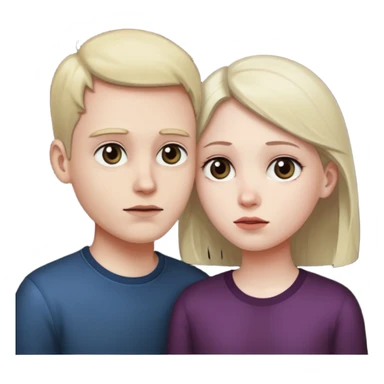  Indifference - 2 people looking away from each other sticker