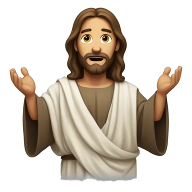 jesus christ shrugging  sticker