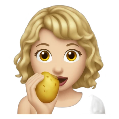 Taylor swift eating potato sticker