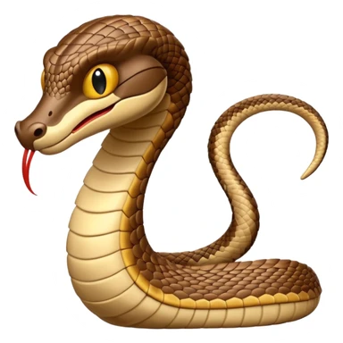 cobra is in its upright defensive posture sticker