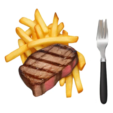 Steak and fries dinner sticker