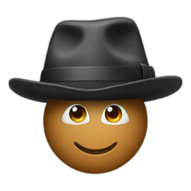 Ours avec un petit chapeau avec un micro et un neut noir sticker