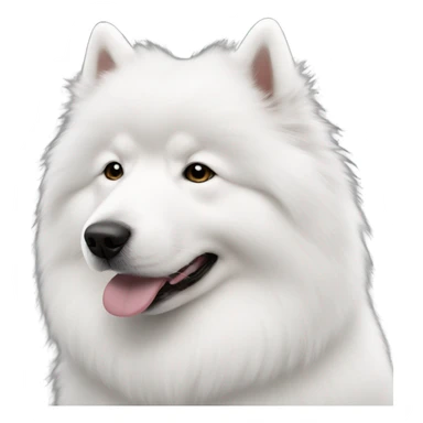 White shed with Samoyed inside  sticker