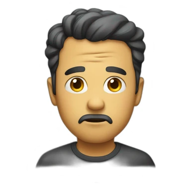 Confused and serious sticker